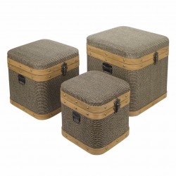 SET 3 CAJAS MADERA 40X40X41 CM.