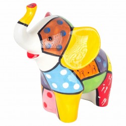 HUCHA ELEFANTE MULTICOLOR DOLOMITA 20X13X20.50 CM.