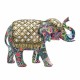FIGURA ELEFANTE GRAFITI RESINA 28X11X19.50 CM.