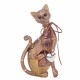 FIGURA GATO LOVE SENTADO RESINA 11X5.5X23 CM.