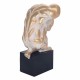 FIGURA HOMBRE DESNUDO SOBRE PEDESTAL RESINA BRONCE 24X14X31.50 CM.