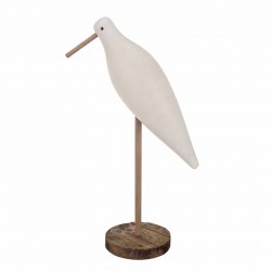 FIGURA GAVIOTA CON BASE MADERA 23.50X12X40 CM.