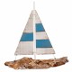 FIGURA BARCO VELERO MADERA 35.50X6X37.50 CM.