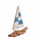 FIGURA BARCO VELERO MADERA 35.50X6X37.50 CM.