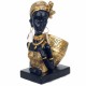 FIGURA ADORNO CABEZA AFRICANA RESINA 15X10X24 CM.