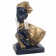 FIGURA ADORNO CABEZA AFRICANA RESINA 15X10X24 CM.