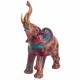 FIGURA ELEFANTE MULTICOLOR RESINA 20X10X24.50 CM.