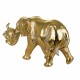 FIGURA ELEFANTE CON HIJO RESINA DORADO 33X10X18 CM.