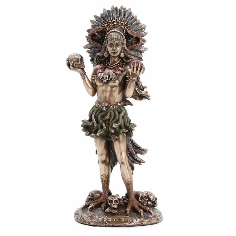 Figura Diosa Coatlicue azteca de la Tierra, Figuras mitológicas