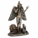 FIGURA ISHTAR DIOSA MESOPOLITAMIANA DEL AMOR Y PODER RESINA BRONCE 14X8.5X22 CM.