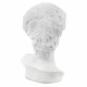 FIGURA BUSTO DAVID CON ANTIFAZ DORADO RESINA BLANCO 10X9X15 CM