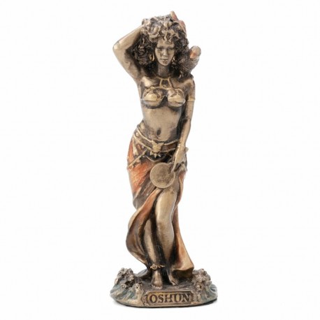 FIGURA OSHUN RESINA BRONCE 3.5X2.50X9 CM.