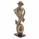 FIGURA HOMBRE MÚSICO SAXOFÓN RESINA 17X12X47.50 CM.