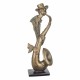 FIGURA HOMBRE MÚSICO SAXOFÓN RESINA 17X12X47.50 CM.