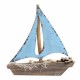 FIGURA BARCO VELERO CON ANCLA MADERA 30.50X3.50X31.50 CM.