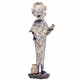 FIGURA AFRICANA CON JARRÓN RESINA 11.50X6.50X32.50 CM.