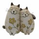 FIGURA PAREJA GATOS ENAMORADOS LOVE 14X7X13 CM.
