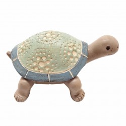 FIGURA TORTUGA AZUL RESINA 11.50X9X5.50 CM.