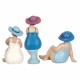SET 3 FIGURAS MUJERES BAÑISTAS CON BAÑADOR Y SOMBRERO RESINA 8X7X18.50 CM.