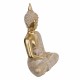 FIGURA BUDA SENTADO MEDITANDO RESINA DORADO ORIENTAL 21X12X31 CM.