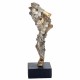 FIGURA ROSTRO HOMBRE CON FLORES Y MARIPOSAS RESINA BRONCE 12X10.50X33 CM.