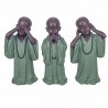 SET 3 MONJES PLANTADOS NO VE, NO HABLA, NO OYE 19x16x25 CM.