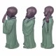 SET 3 MONJES PLANTADOS NO VE, NO HABLA, NO OYE 19x16x25 CM.