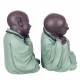 SET 2 FIGURAS MONJES ARRODILLADOS RESINA 20x19x28.50 CM.