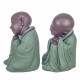 SET 2 FIGURAS MONJES ARRODILLADOS RESINA 20x19x28.50 CM.