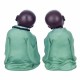 SET 2 FIGURAS MONJES ARRODILLADOS RESINA 13x12.50x21 CM.