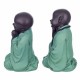 SET 2 FIGURAS MONJES ARRODILLADOS RESINA 13x12.50x21 CM.