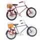 SET 2 FIGURAS BICICLETA CON SALVAVIDAS RETRO METAL 22X7X13 CM.