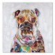 CUADRO PERRO MULTICOLOR PINTURA INDIA 100X3X100 CM.