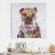 CUADRO PERRO MULTICOLOR PINTURA INDIA 100X3X100 CM.