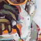 CUADRO PERRO MULTICOLOR PINTURA INDIA 100X3X100 CM.