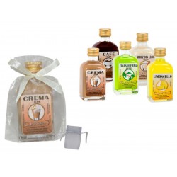 BOTELLA DE LICOR EN BOLSA DE TULL LISA