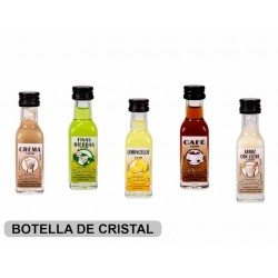 LOTE 20 BOTELLAS MARASCA LICOR LA RIVERA 9 CM.