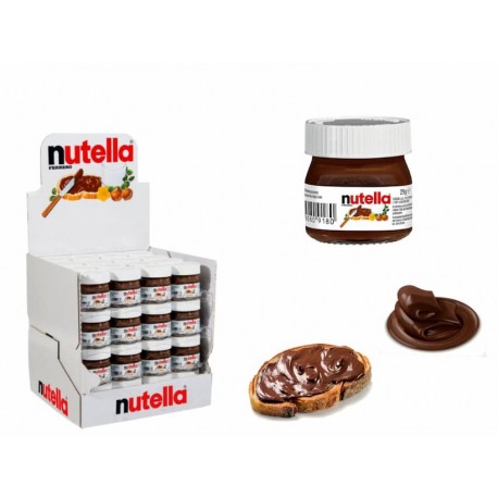 LOTE 20 BOTES MINI DE NUTELLA SIN GLUTEN 25 GR.