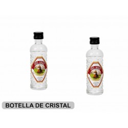 LOTE 10 BOTELLAS ANÍS DULCE LA RIVERA CRISTAL 11CM.