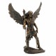 FIGURA ARCÁNGEL SARIEL RESINA BRONCE 26X11X31 CM.