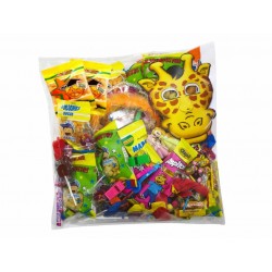 LOTE 2 BOLSAS DE GOLOSINAS Y JUGUETES PARA RELLENO DE PIÑATAS INFANTILES SIN GLUTEN