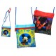 LOTE DE 15 BOLSOS COLGANTES CON CREMALLERA A ELEGIR MICKEY Y SPIDERMAN 13X16 CM.