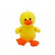 LOTE 6 PELUCHES PATOS AMARILLOS CON VENTOSA 25 CM.