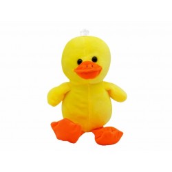 LOTE 6 PELUCHES PATOS AMARILLOS CON VENTOSA 25 CM.