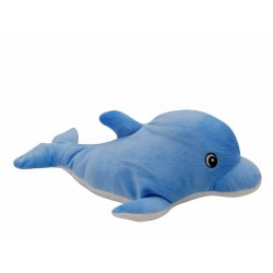 LOTE 6 PELUCHES DELFINES AZULES 25 CM.