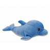 LOTE 6 PELUCHES DELFINES AZULES 25 CM.