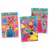 LOTE 25 HOJAS PEGATINAS STICKERS PRINCESAS 19.5X25 CM.