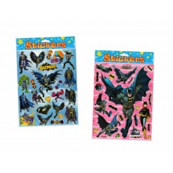 LOTE 25 HOJAS PEGATINAS STICKERS BATMAN 19.5X25 CM.