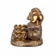 FIGURA TRES BUDAS NO VE NO HABLA NO OYE RESINA DORADO 24X11X11 CM.