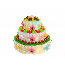 TARTA INFANTIL DECORATIVA DE GOLOSINAS SURTIDAS 3 BASES EN BOLSA CELOFÁN 1000 GR. APROX.